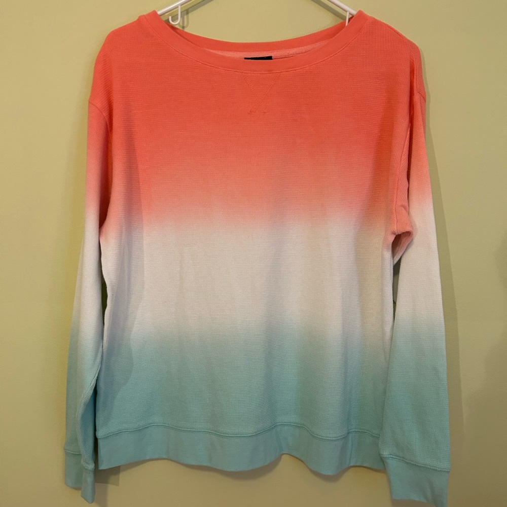 SPLENDID Jada Waffle Knit Pullover *Ombre Gradient*
